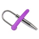 You2Toys Stalen Dilator Penis Plug met Siliconen Eikel Ring