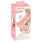 Nature Skin Zijdezachte Penis Sleeve Masturbator Geaderd
