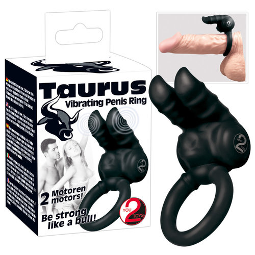 Taurus Vibrerende Flexibele Cockring met Horens You2Toys Taurus Vibrerende Flexibele Cockring met Horens