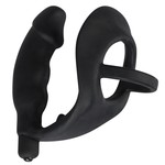 Multifunctionele Vibrerende Siliconen Asslock met Penis Ring Black Velvets Multifunctionele Vibrerende Siliconen Asslock met Penis Ring