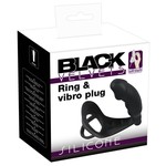 Multifunctionele Vibrerende Siliconen Asslock met Penis Ring Black Velvets Multifunctionele Vibrerende Siliconen Asslock met Penis Ring