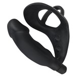 Multifunctionele Vibrerende Siliconen Asslock met Penis Ring Black Velvets Multifunctionele Vibrerende Siliconen Asslock met Penis Ring