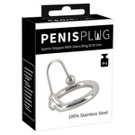 You2Toys RVS Penis Plug met Eikel Ring en Juweel