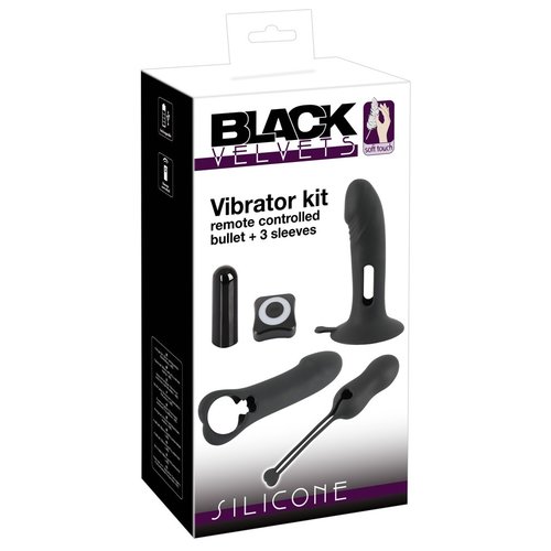 Black Velvets Vibrator Kit met Stimulerende Opzetstukken