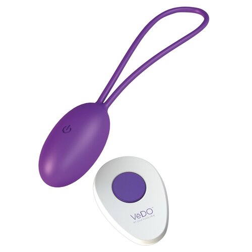 Peach Siliconen Vibratie Ei met Draadloos VeDO Peach Siliconen Vibratie Ei met Draadloos