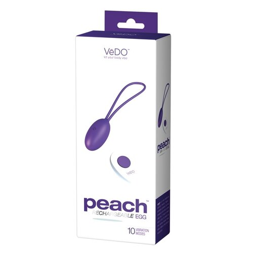 Peach Siliconen Vibratie Ei met Draadloos VeDO Peach Siliconen Vibratie Ei met Draadloos