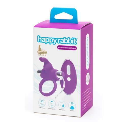 happyrabbit Siliconen Bunny Cockring met Vibratie Draadloos