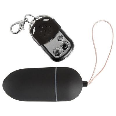 Black and Silky Vibratie Ei met Sleutelhanger