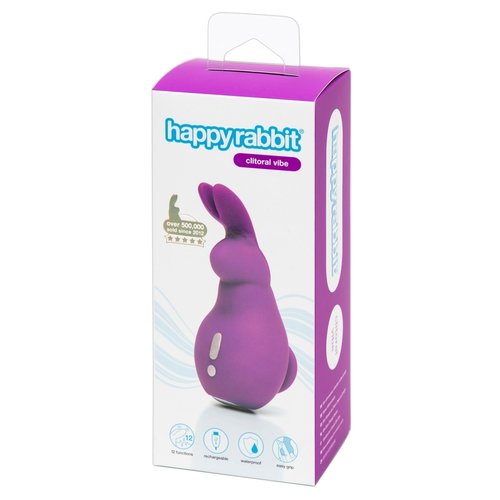 happyrabbit Zachte Opleg Vibrator met Bunny Oortjes