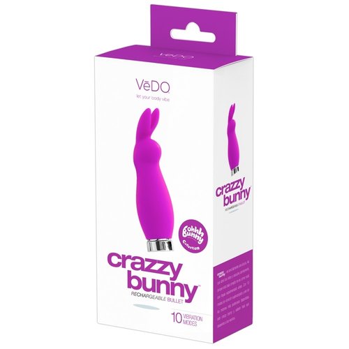 Siliconen Opleg Vibrator met Bunny Oren VeDO Siliconen Opleg Vibrator met Bunny Oren