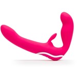 happyrabbit Straploos Voorbind Vibrator met Vaginale Plug