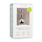 Easytoys Metalen Buttplug met Roze Kristal