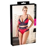 Cottelli Collection Plus Indrukwekkende Jarretel Wetlook Lingerie Set