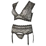 Plus Size Elegante Jarretel Lingerie Set met Strass Cottelli Collection Plus Plus Size Elegante Jarretel Lingerie Set met Strass