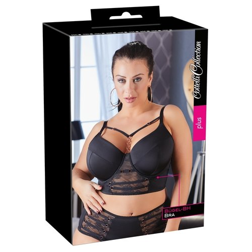 Cottelli Collection Plus Plus Size Longline Beha met Licht Gevoerde Cups