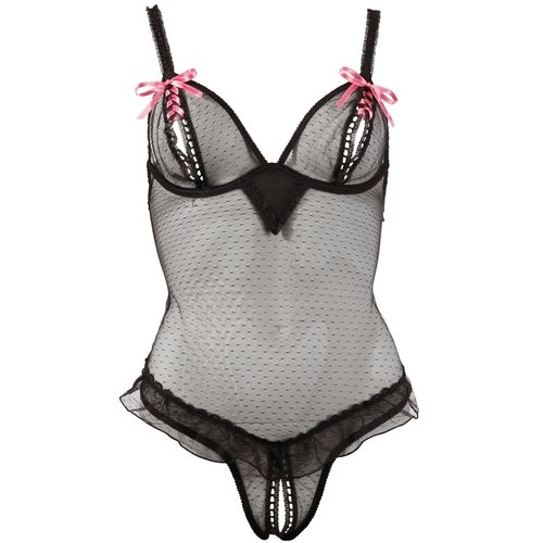 Open Peephole Body met Lichte Ruches Cottelli Collection Lingerie Open Peephole Body met Lichte Ruches