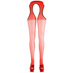 Cottelli Collection Stockings & Hosiery Sexy Jarretel Aangehechte Kousen met Open Kruis