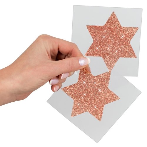 Cottelli Collection Accessoires Tepel Stickers in Ster Vorm met Glitter