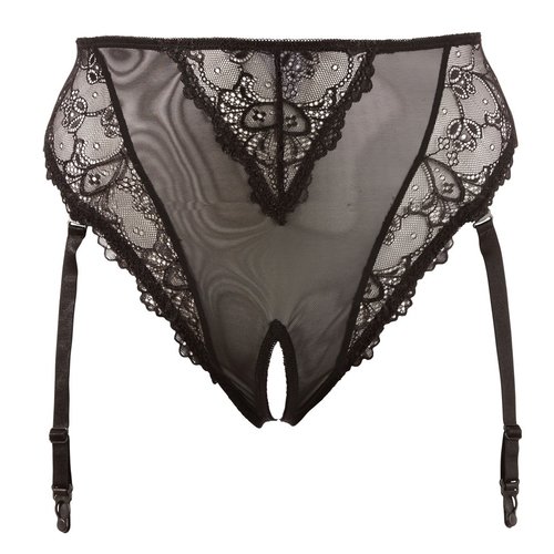 Plus Size Sierlijk Jarretel Slip met Kanten Inleg Cottelli Collection Plus Plus Size Sierlijk Jarretel Slip met Kanten Inleg