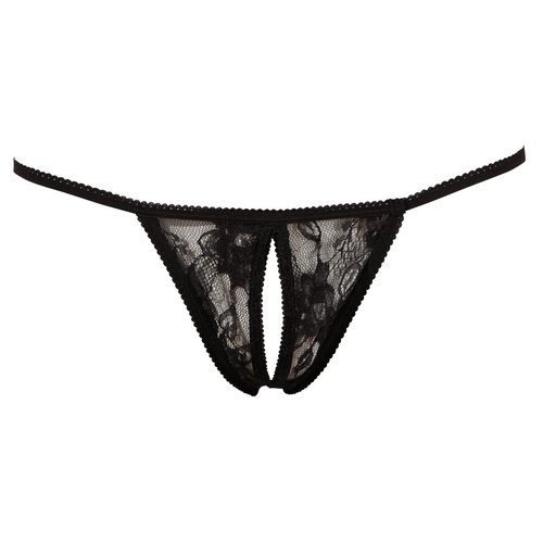 Mandy Mystery Lingerie Licht Transparante String met Open Kruis