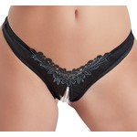 Cottelli Collection Lingerie Open Kruis String met Parel Spreider