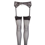 Mandy Mystery Lingerie Jarretel Gordel met Kousen Kanten Motief