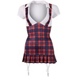 Cottelli Collection Costumes Ondeugend Schoolmeisje Mini Jurk