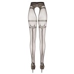 Cottelli Collection Stockings & Hosiery Mesh Versierde Panty met Open Kruis