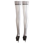 Cottelli Collection Stockings & Hosiery Stay Up Kousen met Zilveren Kanten Rand