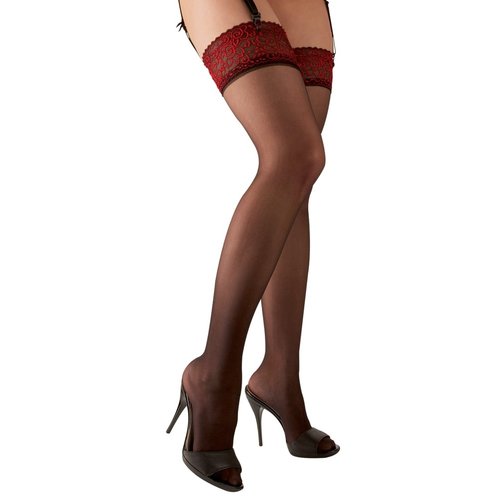 Cottelli Collection Stockings & Hosiery Erotische Kousen met Rode Rand Verfijnd