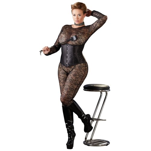 Plus Size Taille Korset met Verticale Staven en Veters Cottelli Collection Plus Plus Size Taille Korset met Verticale Staven en Veters