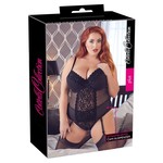 Plus Size Verleidelijke Jarretel Body Flockprint Cottelli Collection Plus Plus Size Verleidelijke Jarretel Body Flockprint