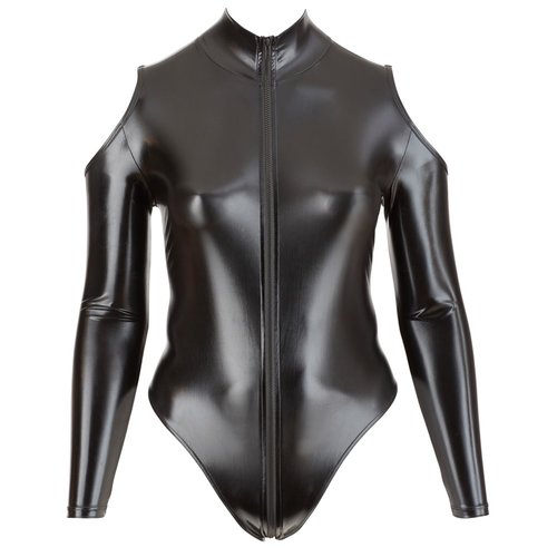 Plus Size Wetlook Outfit met Lange Rits Cottelli Collection Plus Plus Size Wetlook Outfit met Lange Rits