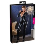 Cottelli Collection Plus Plus Size Sexy Catsuit met Lange Rits