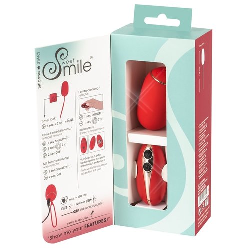 Sweet Smile Fluisterstille Vibratie Ei met Draadloze Bediening