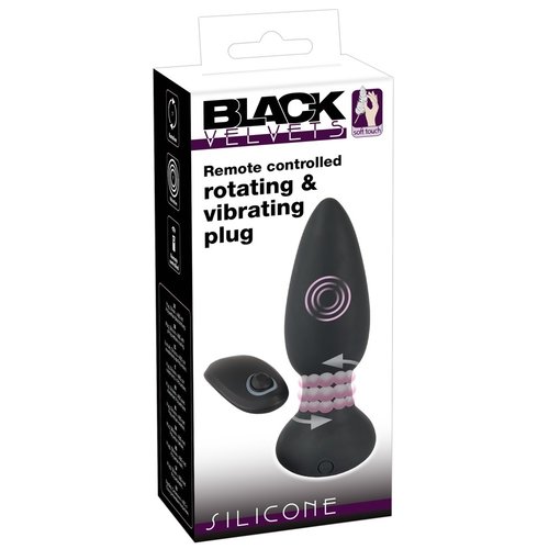 Black Velvets Roterende en Vibrerende Buttplug Draadloos