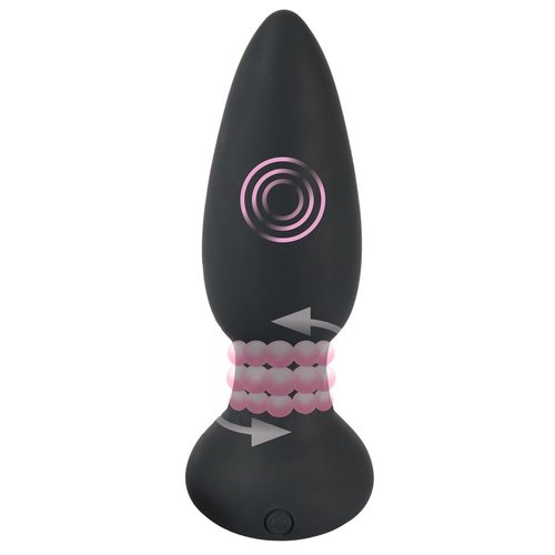 Black Velvets Roterende en Vibrerende Buttplug Draadloos