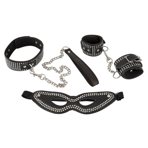 Sprankelende Bondage Boeien en Halsband Set Bad Kitty Sprankelende Bondage Boeien en Halsband Set