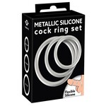 You2Toys Metallic Siliconen Penis Ringen Set 3 stuks