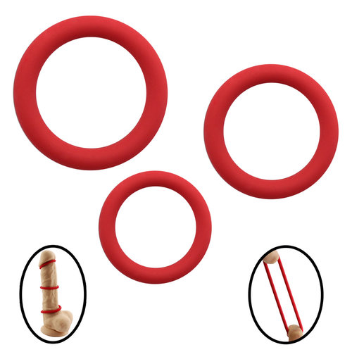 Siliconen Penis Ringen Set Rekbaar en Huidvriendelijk Giddy Up Siliconen Penis Ringen Set Rekbaar en Huidvriendelijk
