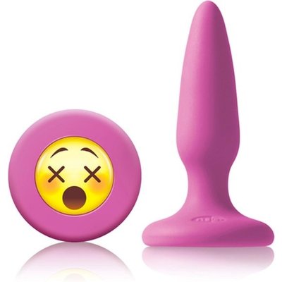 Siliconen Buttplug met Emoji Stop WTF Small