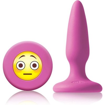 Siliconen Buttplug met Emoji Stop OMG Small
