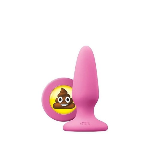 NSnovelties Siliconen Buttplug met Emoji Stop Drol Medium