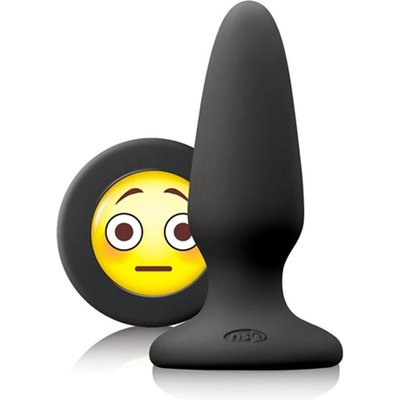 Siliconen Buttplug met Emoji Stop OMG Medium