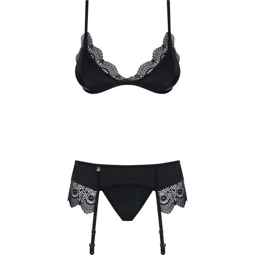 Obsessive Jarretel Lingerie Set van Kant L/XL