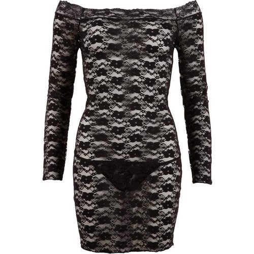 Mini Jurk met Lange Mouwen en Bloemen Cottelli Collection Party Mini Jurk met Lange Mouwen en Bloemen