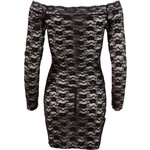 Mini Jurk met Lange Mouwen en Bloemen Cottelli Collection Party Mini Jurk met Lange Mouwen en Bloemen