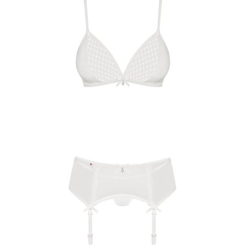 Obsessive Jarretel Set met Strikjes en Fijn Kant L/XL