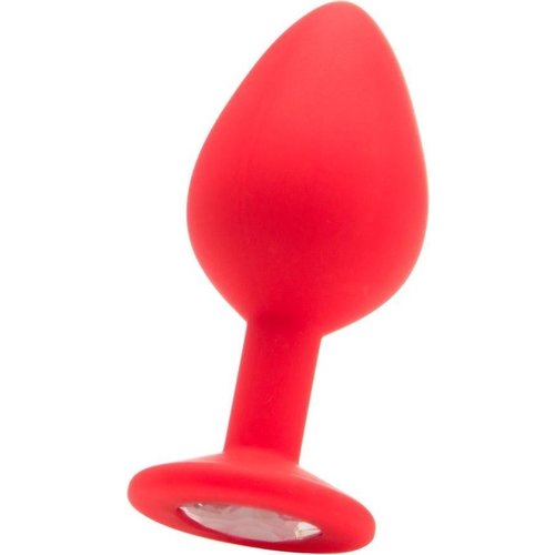 Ouch! Siliconen Buttplug met Kristal Medium