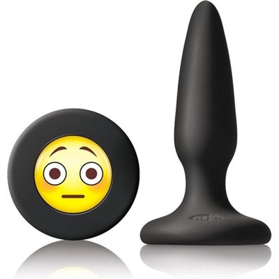 Siliconen Buttplug met Emoji Stop OMG Small